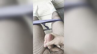 POINT OF VIEW Femboy Pops in Fishnets