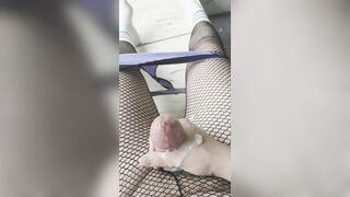 POINT OF VIEW Femboy Pops in Fishnets