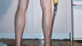 Solo homo youngster hedge trimmer rectal  Garden implement in rump