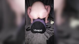 Beasty Gets Backside Smashed by Snowy Milkys Additional Lengthy Bad Dragon Glow Pink cigar