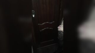 Crossdresser jacks off and spunks