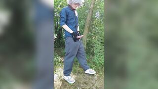 ciel zephel likes wood banging in a cold forest setting