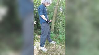 ciel zephel likes wood banging in a cold forest setting