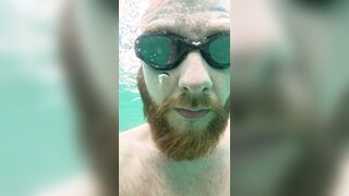 Underwater Bare at the River: Arse & Fuck-hole Close-Up