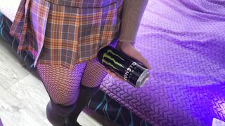 Femboy screws a monster can
