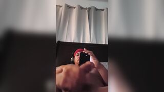 Gangster Dad wanking off and edging in couch