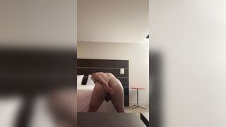 bellows as I shovel the fake penis deep inwards eddie3275
