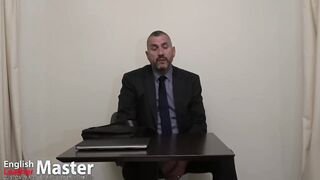 Suited Manager searches you with leather mittens PREVIEW
