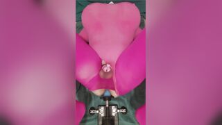 Ginormous Orbs Crossdresser Fake penis Machine poke