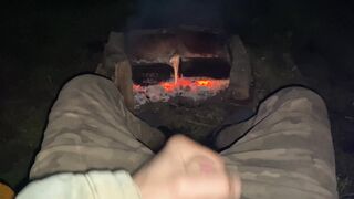 I accomplish near the fire