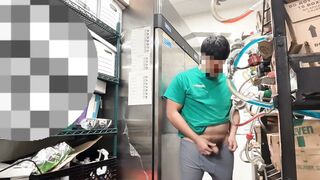 Chub risky jack at work during lunch break  My Coworker nearly caught me