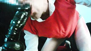 Ash-blonde Sissy Seoul teaching with BBD Fuck stick clothed sporty