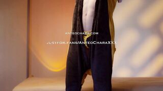 ANTEO FRENCH JAW-DROPPING FELLOW TOYING WITH HIS SIX PACK, LARGE AND BOUNCY CABOOSE