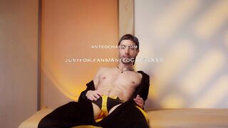 ANTEO FRENCH JAW-DROPPING FELLOW TOYING WITH HIS SIX PACK, LARGE AND BOUNCY CABOOSE