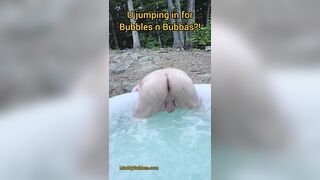 Hottub flashing bum and scrotum