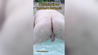 Hottub flashing bum and scrotum