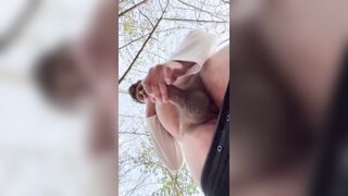 NUTTING ON A HIKING TRAIL