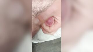 Close up Uncircumcised Smallish boner