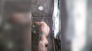 Join chongo for a swift bathroom after a rock hard day at work