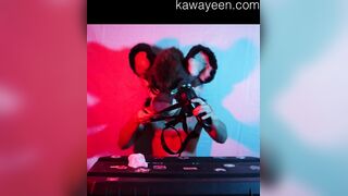 Hyena fursuiter and the corset masturbator