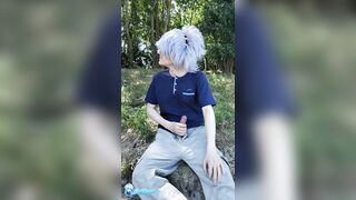 Teenie dude jizz in public