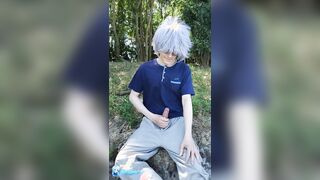 Teenie dude jizz in public
