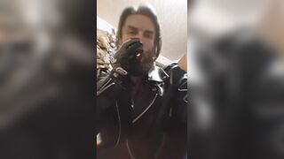Oregonleatherboy Ebony Leather Biker Jacket Sleazy Slow Smoking