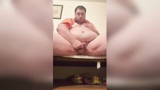 Obese homo fapping fat sausage