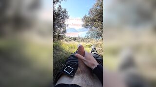 Outdoor masturbate with a sight