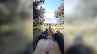 Outdoor masturbate with a sight