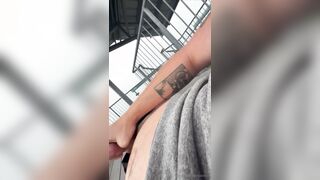 Cuming on top of the see tower nearly caught