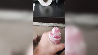Edging with my own jism till its frothy