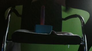 Savage Rectal Fake penis Railing in Ebony Pantyhose & High-heeled shoes