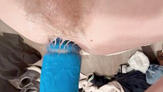 Smallish femboy gapes slot with ginormous pipe