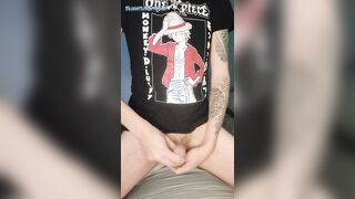 Milky socks Brit twunk strokes uncircumcised shaft - cum-shot/cumeating