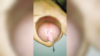 highly CLOSE up slow-mo cum shot batter