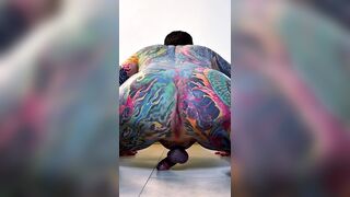 The fetish joy of Jacques Kiros, who stretches his backside, wanks off his inked and pierced pipe, and shoots out his super hot milk.