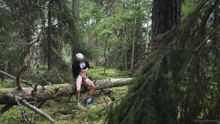 Risky fuck stick pound in the woods