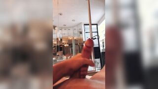 Yam-sized jizz shot blast all over my torso after fapping off in a motel