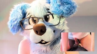 Edging in Fursuit - Preview