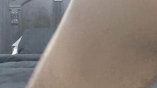 My roomy moves closer while Im making the sofa.