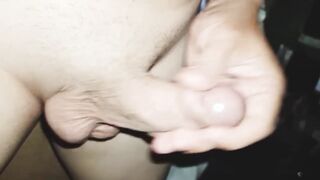 The certain man pops yummy-smelly man juice.
