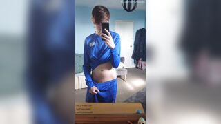 English twunk in football kit shoots hefty fountain
