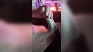 Ripping off the biggest spunk on my mons pubis