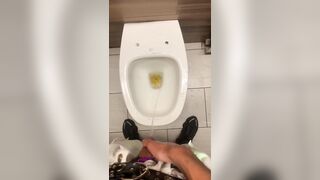 urinating on a shower mall