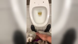 urinating on a shower mall