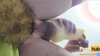 Femboy Throbs a Massive Cascading Internal cumshot in a Bad Dragon Culo
