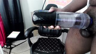 Throne intercourse plaything used on monstrous big black cock