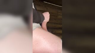 2 folks in the bathhouse share rock-hard jizz flows