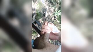 Fapping off in a park